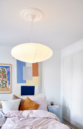 TRIO BAXTER LED-Pendelleuchte 70W CCT 2300-4000K dimmbar Ø 37 cm Warmgrau